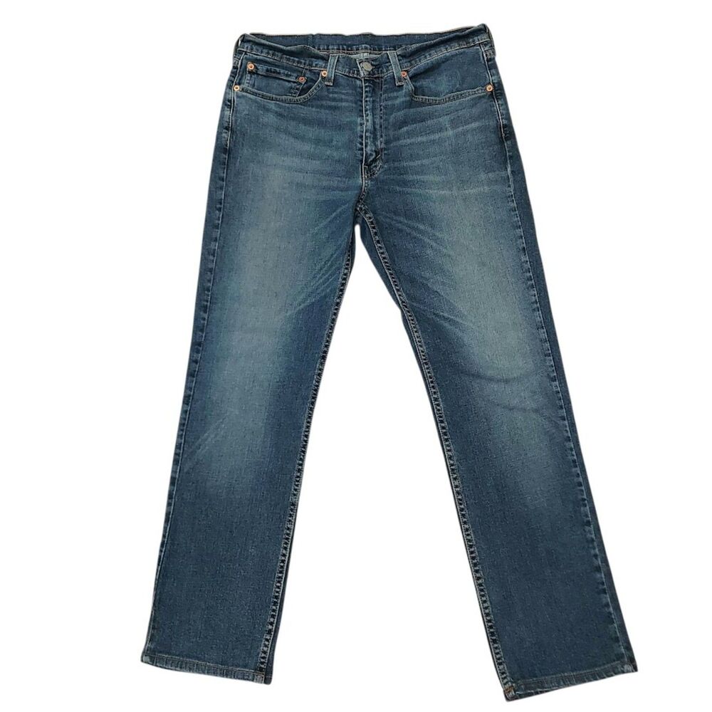 Levi's Mens 34x30 Blue Jeans 514 Denim Straight Leg Casual Everyday Pants